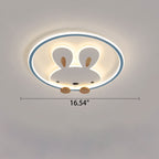 Lumendat Childlike Creative Cartoon Rabbit Design LED Flush Mount Light Lumendat