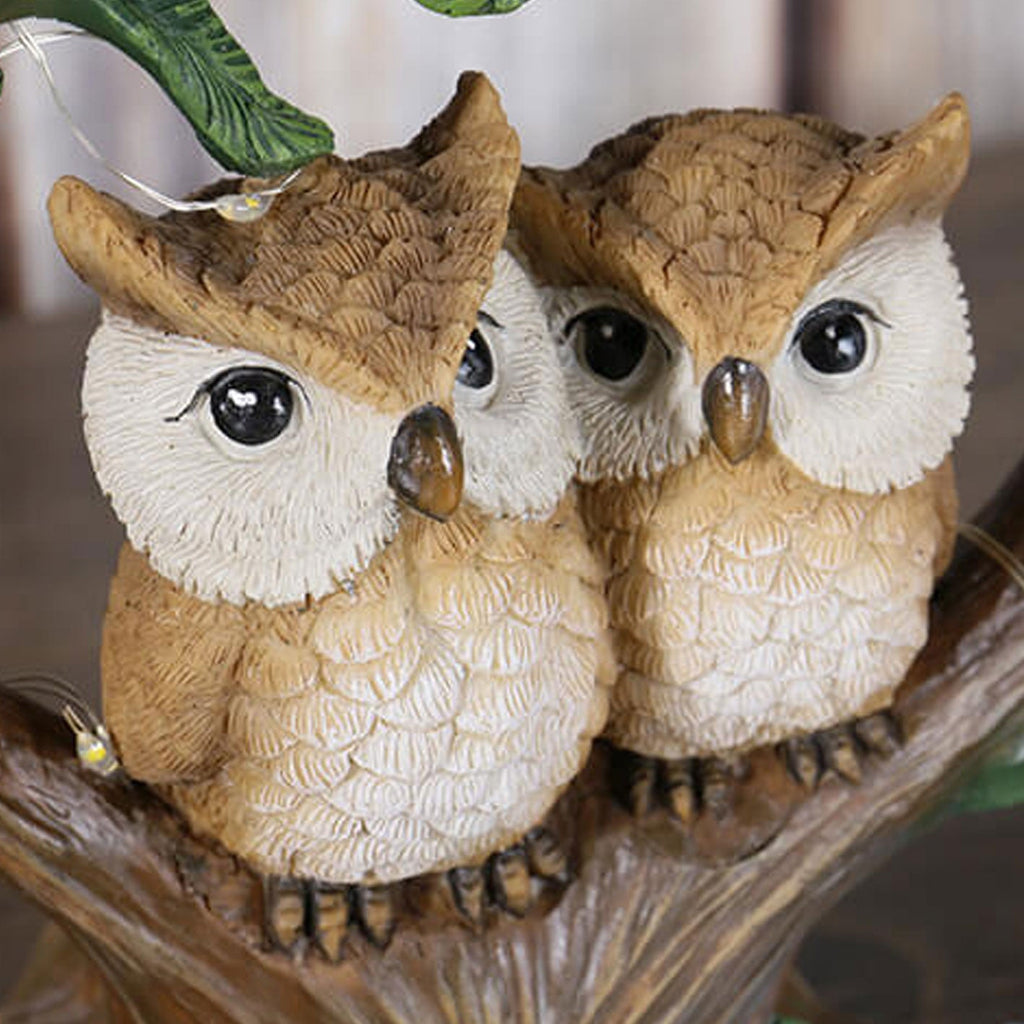 Creative Garden Solar Night Light Heart-shaped Resin Bird Outdoor LED Ornament Light Lumendat