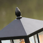 European Outdoor Column Lantern Waterproof Rustproof 1-Light Patio Light Lumendat