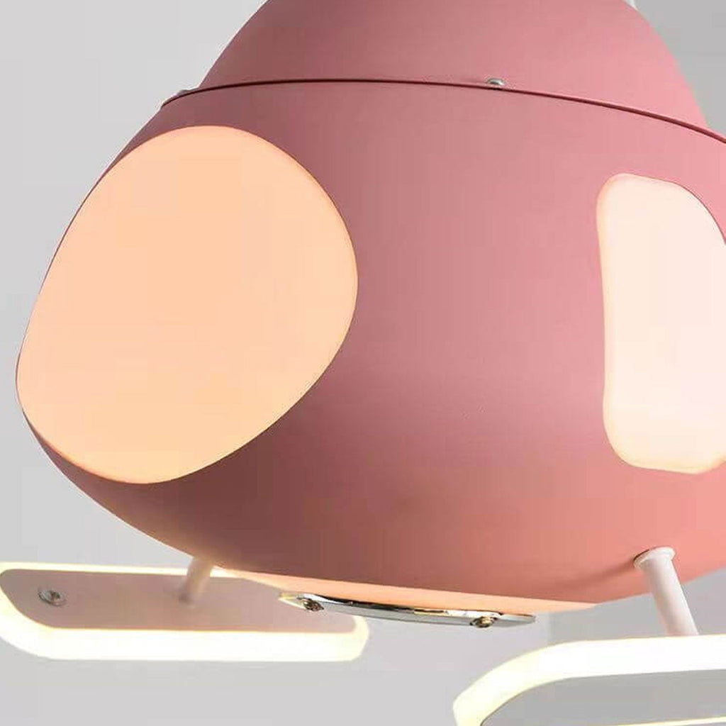Lumendat Cartoon Creative Aircraft Design LED Downrods Ceiling Fan Light Lumendat