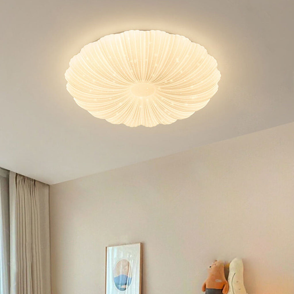 Modern Minimalist Shell Acrylic Round LED Flush Mount Ceiling Light Lumendat