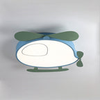 Lumendat Cartoon Creative Colorful Aircraft LED Eye Protection Kids Flush Mount Ceiling Light Lumendat