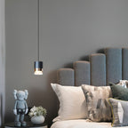 Nordic Light Luxury Cylindrical Aluminum Acrylic LED Pendant Light BulbSquare