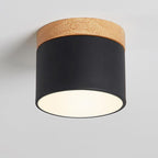 Scandinavian Macaroon Solid Color Log LED Flush Mount Ceiling Light BulbSquare
