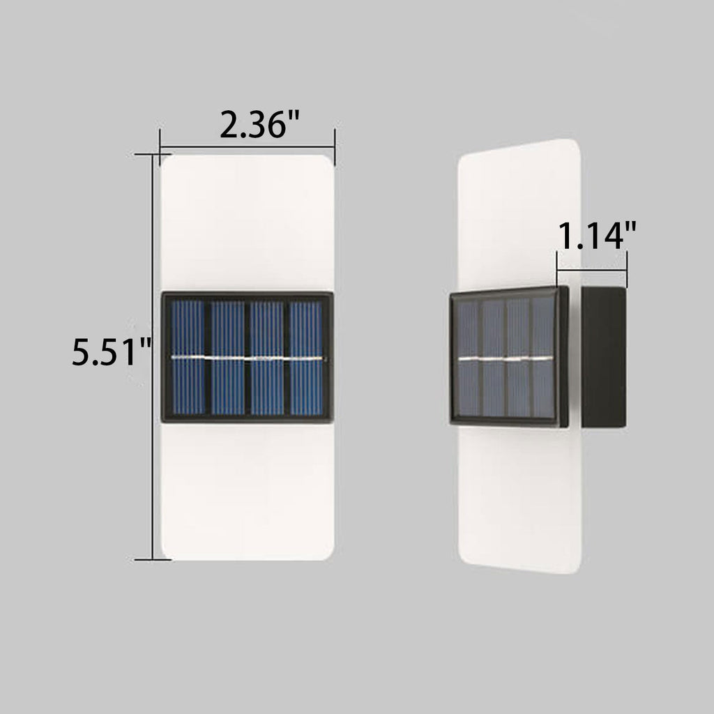 Courtyard Waterproof Acrylic LED Solar Wall Sconce Lamp Outdoor Light Lumendat