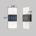 Courtyard Waterproof Acrylic LED Solar Wall Sconce Lamp Outdoor Light Lumendat