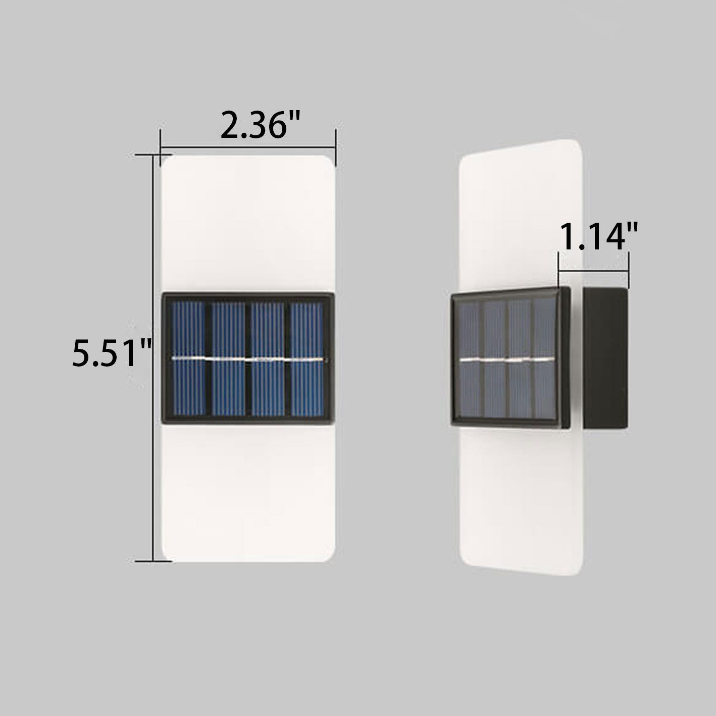 Courtyard Waterproof Acrylic LED Solar Wall Sconce Lamp Outdoor Light Lumendat