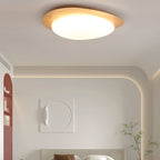 Nordic Iron Wood Grain Pebble LED Flush Mount Ceiling Light Lumendat