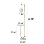 Nordic Minimalist Iron Marble Table LED Standing Floor Lamp Lumendat