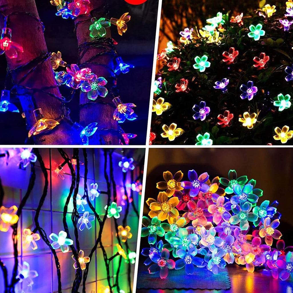 LED Solar Sakura String Lights Waterproof Outdoor Fairy Flower Lights Lumendat