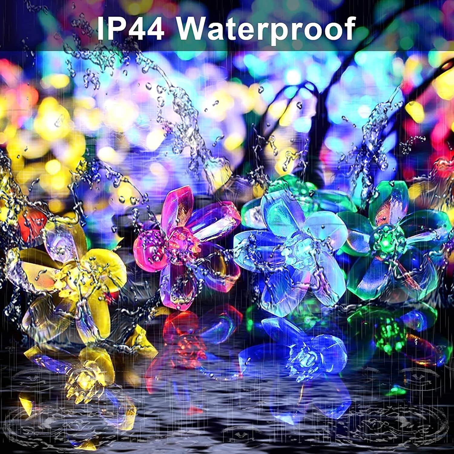 LED Solar Sakura String Lights Waterproof Outdoor Fairy Flower Lights Lumendat