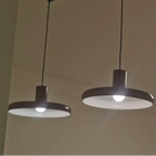 Traditional Chinese Round Cylinder Frisbee Aluminum 1-Light Pendant Light For Living Room