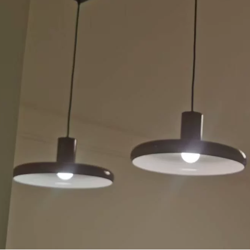 Traditional Chinese Round Cylinder Frisbee Aluminum 1-Light Pendant Light For Living Room