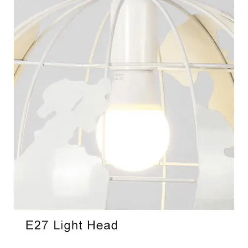 Contemporary Creative Round Earth Shaped Iron 1-light Pendant Light for Living Room Lumendat