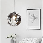 Contemporary Creative Round Earth Shaped Iron 1-light Pendant Light for Living Room Lumendat