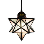Tiffany Star Shade Icy Clear Glass 1-light LED Pendant Light BulbSquare