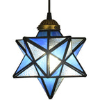 Tiffany Star Shade Icy Clear Glass 1-light LED Pendant Light BulbSquare