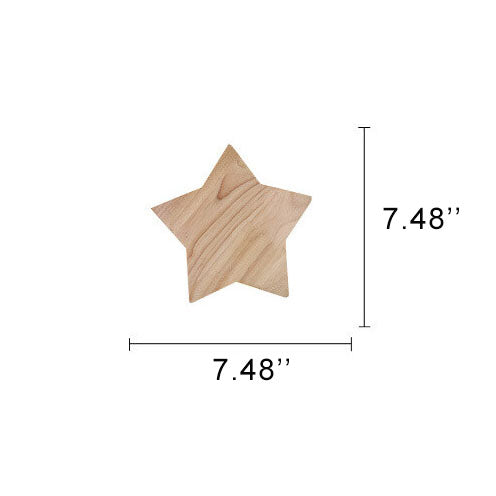 Star Shaped Wooden 1-Light Mood LED Wall Sconce Lamp