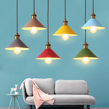 Nordic Macaron Bell Shade Metal 1-light Pendant Light