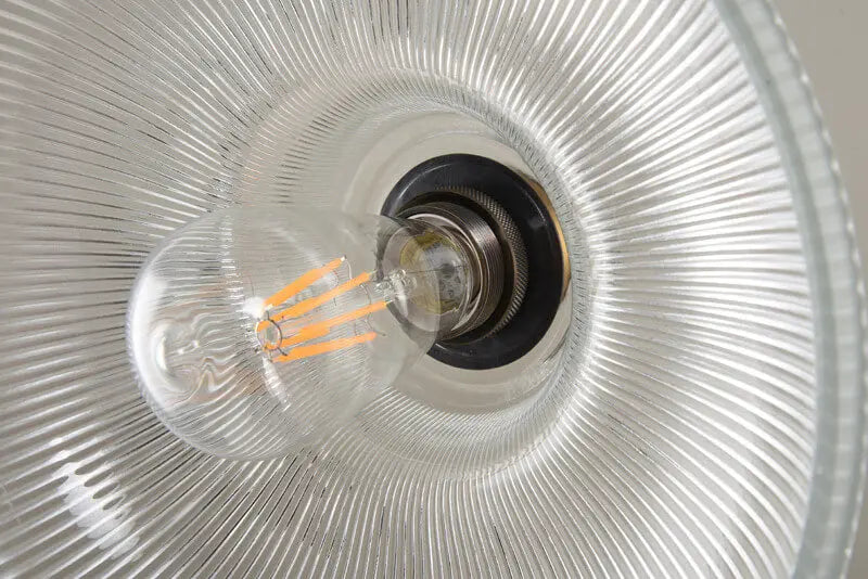 Vintage Striped Pot Lid Glass 1-light Pendant Light Lumendat