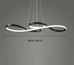Modern Double-sided Twist 1-light LED Chandeliers Lumendat