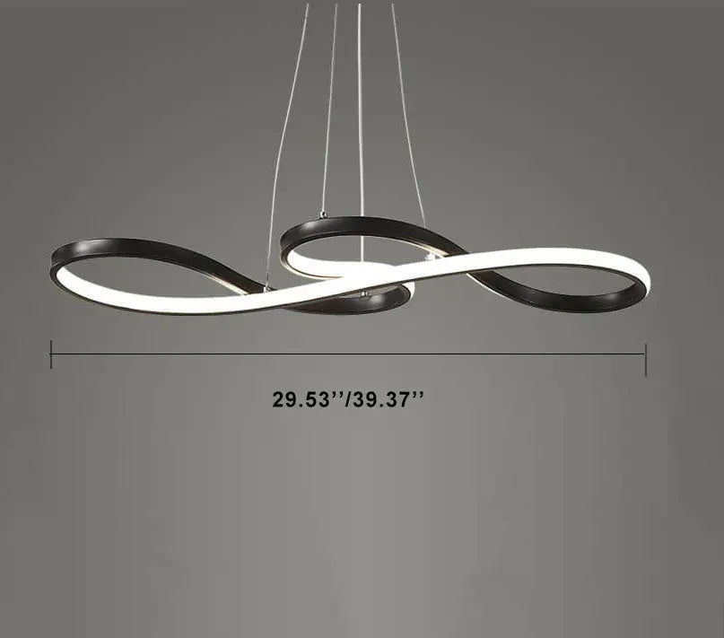 Modern Double-sided Twist 1-light LED Chandeliers Lumendat