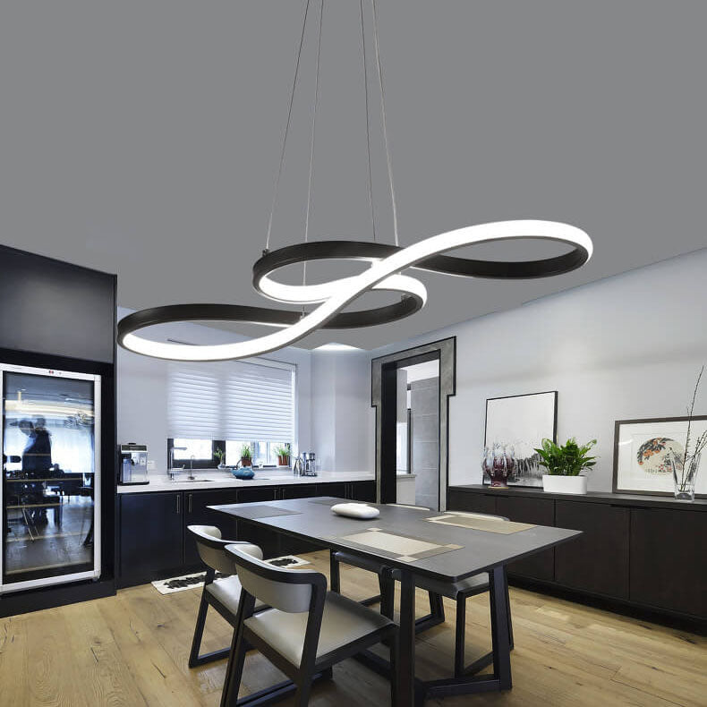 Modern Double-sided Twist 1-light LED Chandeliers