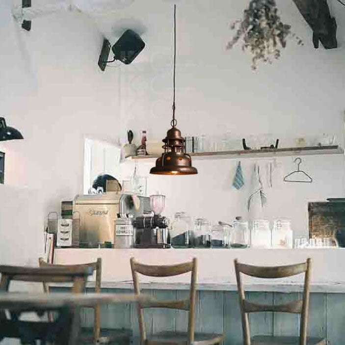 Industrial Truncated Shade 1-light Dome Pendant Light