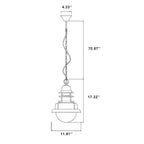 Industrial Truncated Shade 1-light Dome Pendant Light BulbSquare