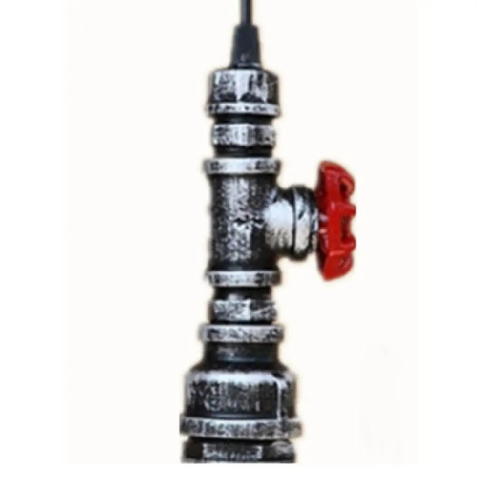Industrial Retro Water Pipe Aged Metal 1-light Pendant Light BulbSquare