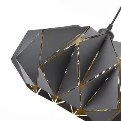 Vintage Wrought Iron Geometric Diamond Pendant Light BulbSquare