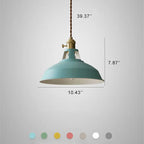 Industrial 1-light Colorful Barn Shade Pendant Light Lumendat