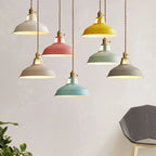 Industrial 1-light Colorful Barn Shade Pendant Light modern luxury lighting fixture