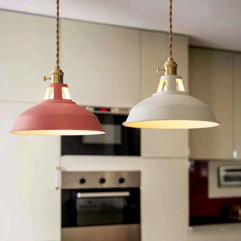 Industrial 1-light Colorful Barn Shade Pendant Light Lumendat