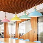 Industrial 1-light Colorful Barn Shade Pendant Light Lumendat
