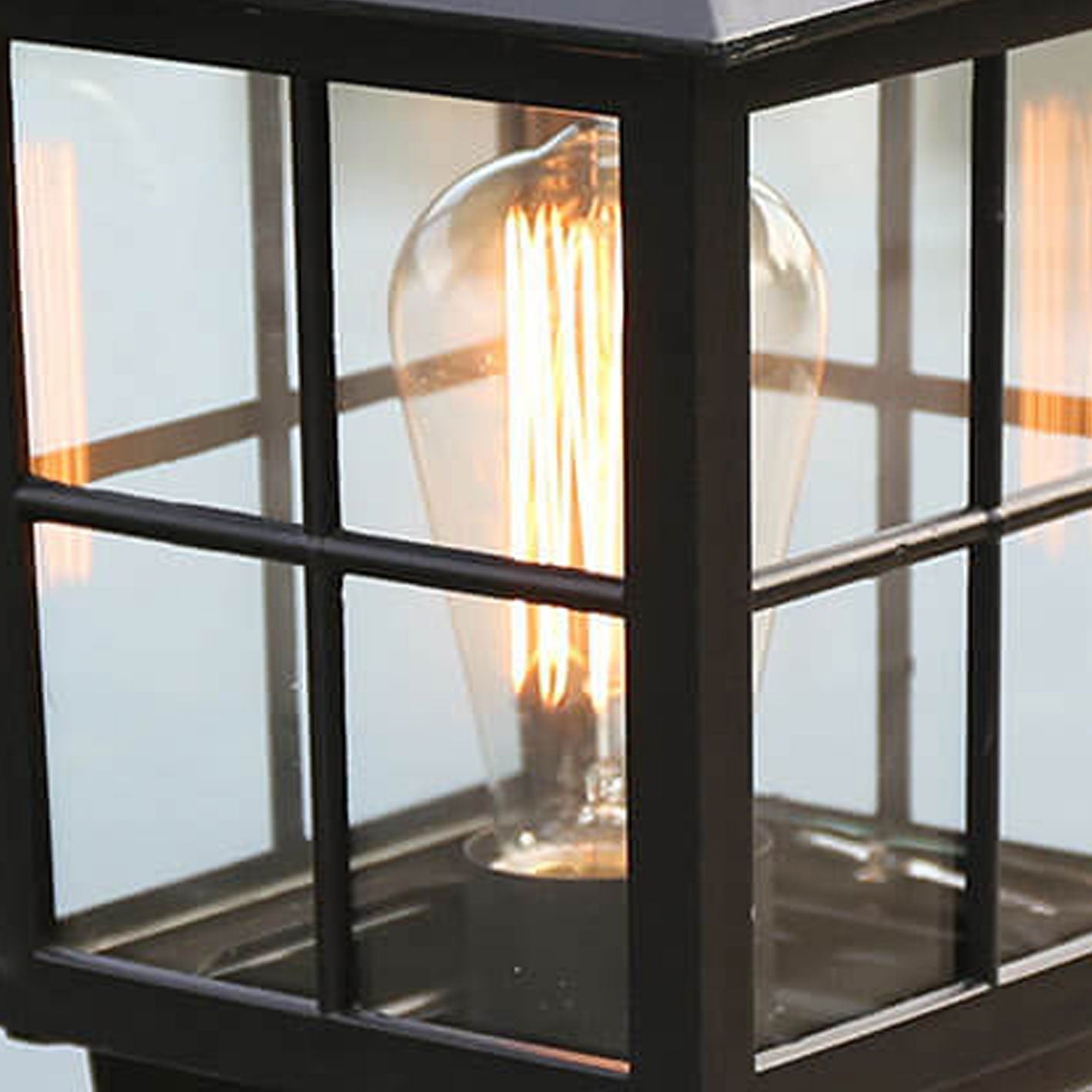 European Outdoor Column Lantern Waterproof Rustproof 1-Light Patio Light Lumendat