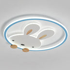 Childlike Modern Simple Cartoon Rabbit Design LED Flush Mount Light