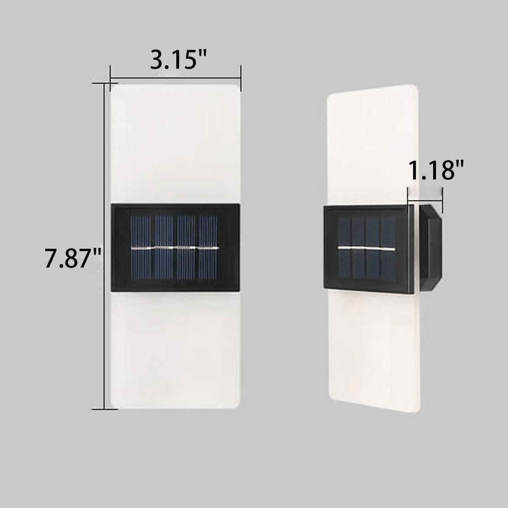 Courtyard Waterproof Acrylic LED Solar Wall Sconce Lamp Outdoor Light Lumendat