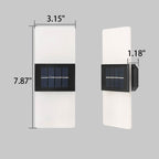 Courtyard Waterproof Acrylic LED Solar Wall Sconce Lamp Outdoor Light Lumendat