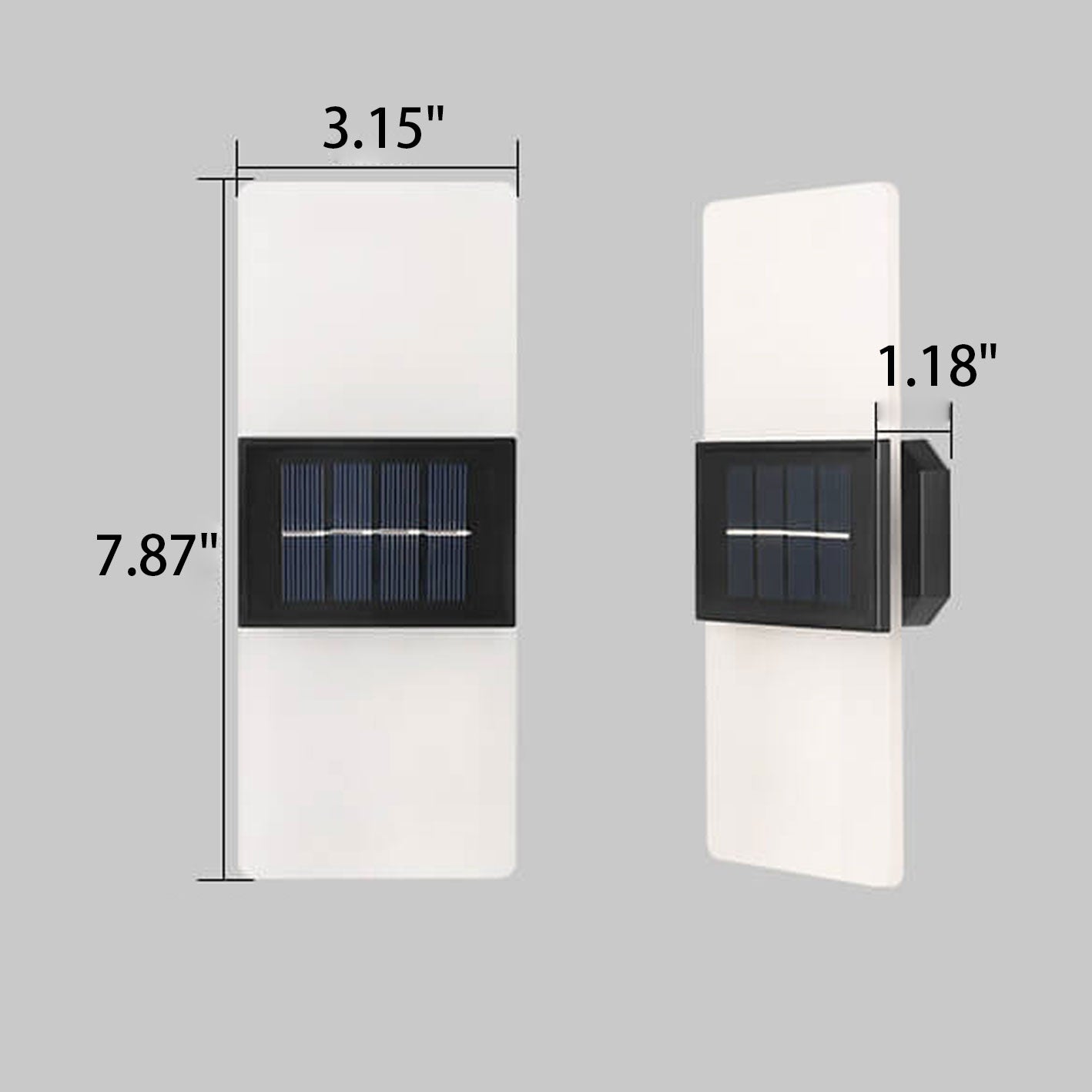Courtyard Waterproof Acrylic LED Solar Wall Sconce Lamp Outdoor Light Lumendat