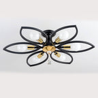 Nordic Light Luxury Wrought Iron Crystal 6/8-light Flush Mount Ceiling Light BulbSquare