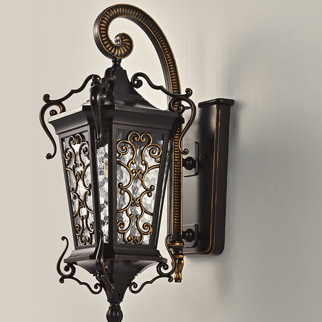 European Palace Outdoor Waterproof 1-Light Wall Sconce Lamp