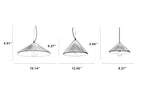 Nordic Resin 1-light Textured Umbrella Pendant Light BulbSquare