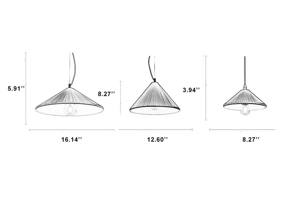 Nordic Resin 1-light Textured Umbrella Pendant Light BulbSquare