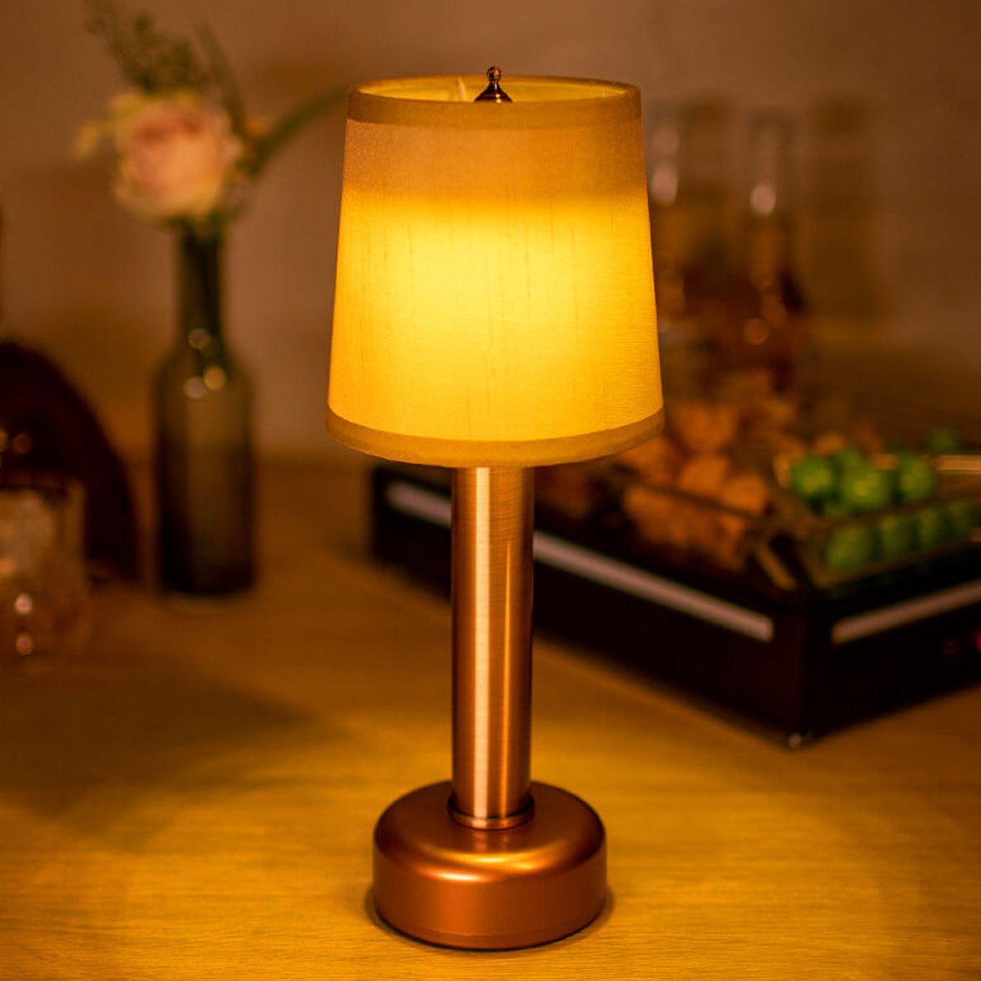 Vintage Linen Iron LED Rechargeable Table Lamp Lumendat