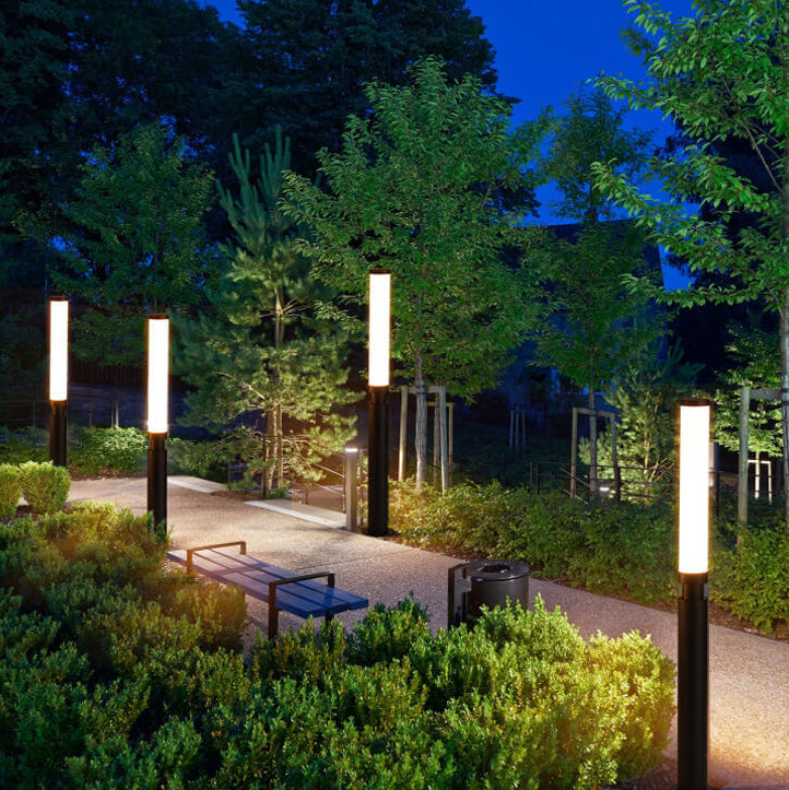 Modern Acrylic Waterproof Creative Lipstick Design LED Outdoor Lawn Floor Lamp Lumendat