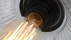 Industrial Glass Lampshade Retro Pulley 1-light Pendant Light BulbSquare