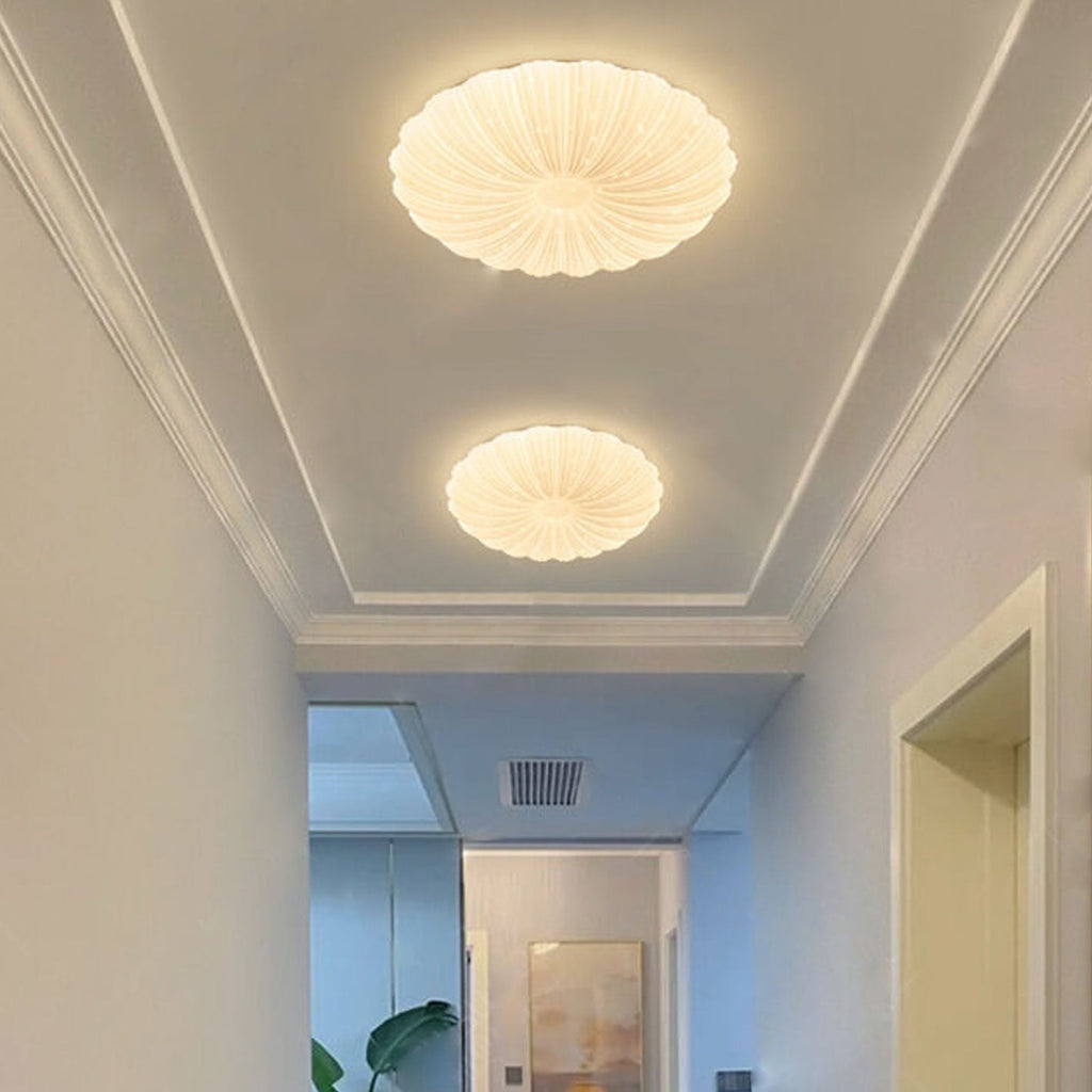 Modern Minimalist Shell Acrylic Round LED Flush Mount Ceiling Light Lumendat