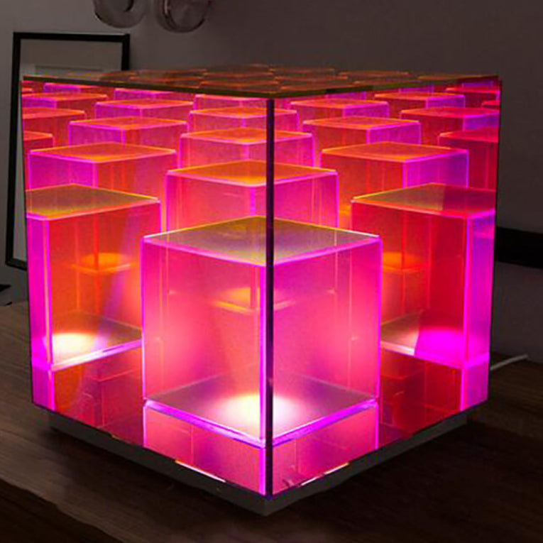 Nordic Creative Stereo Rubik's Cube LED Night Light Touch Switch Table Lamp Lumendat