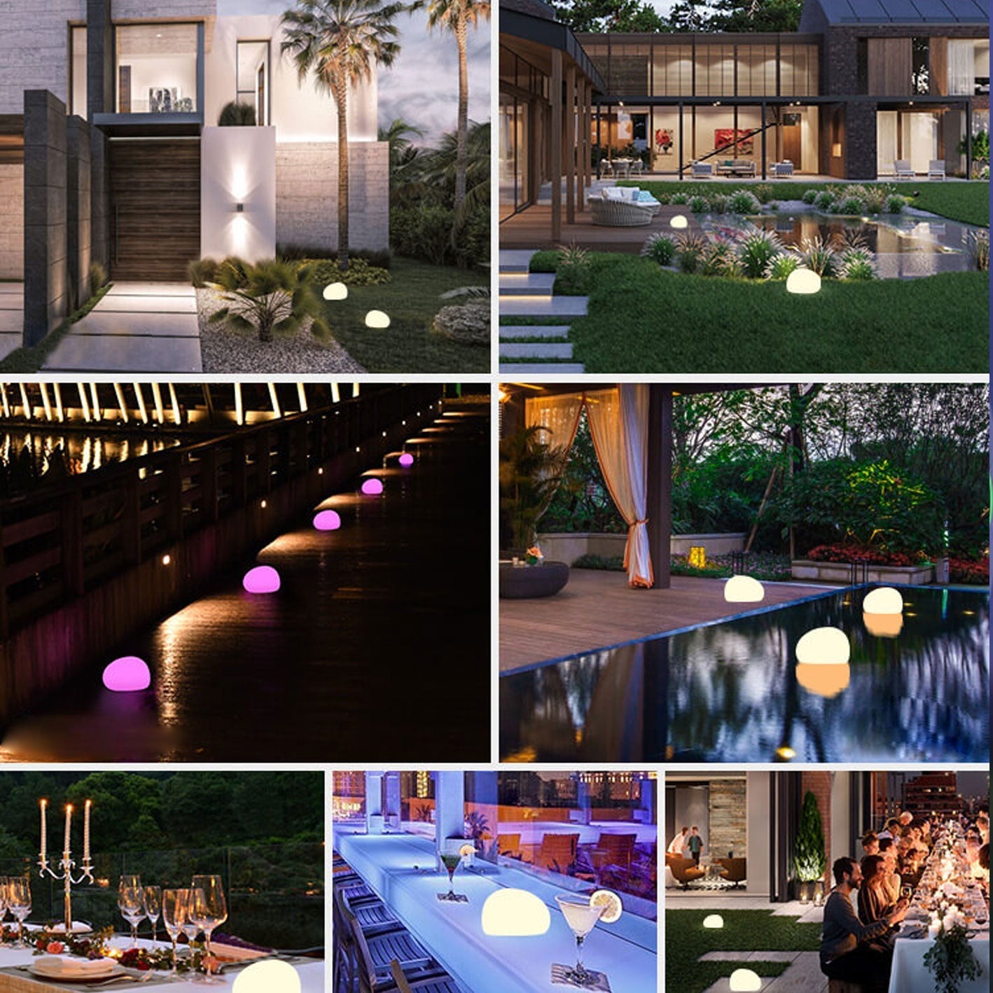 Solar Waterproof PE Spherical LED Outdoor Decorative Lawn Light Lumendat